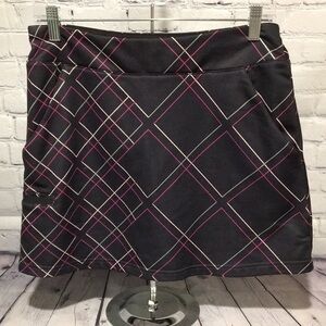 Adidas Skort Black and pink plaid Sz Small